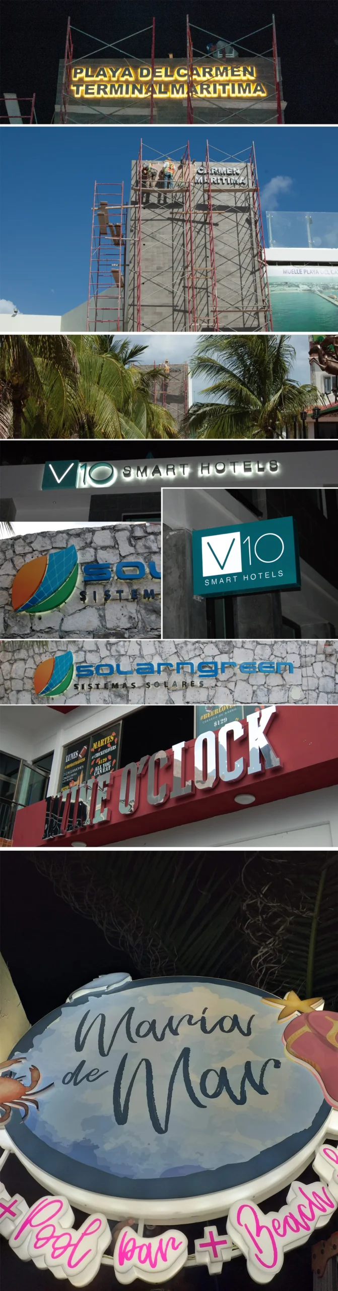 Anuncios luminosos Playa del Carmen 