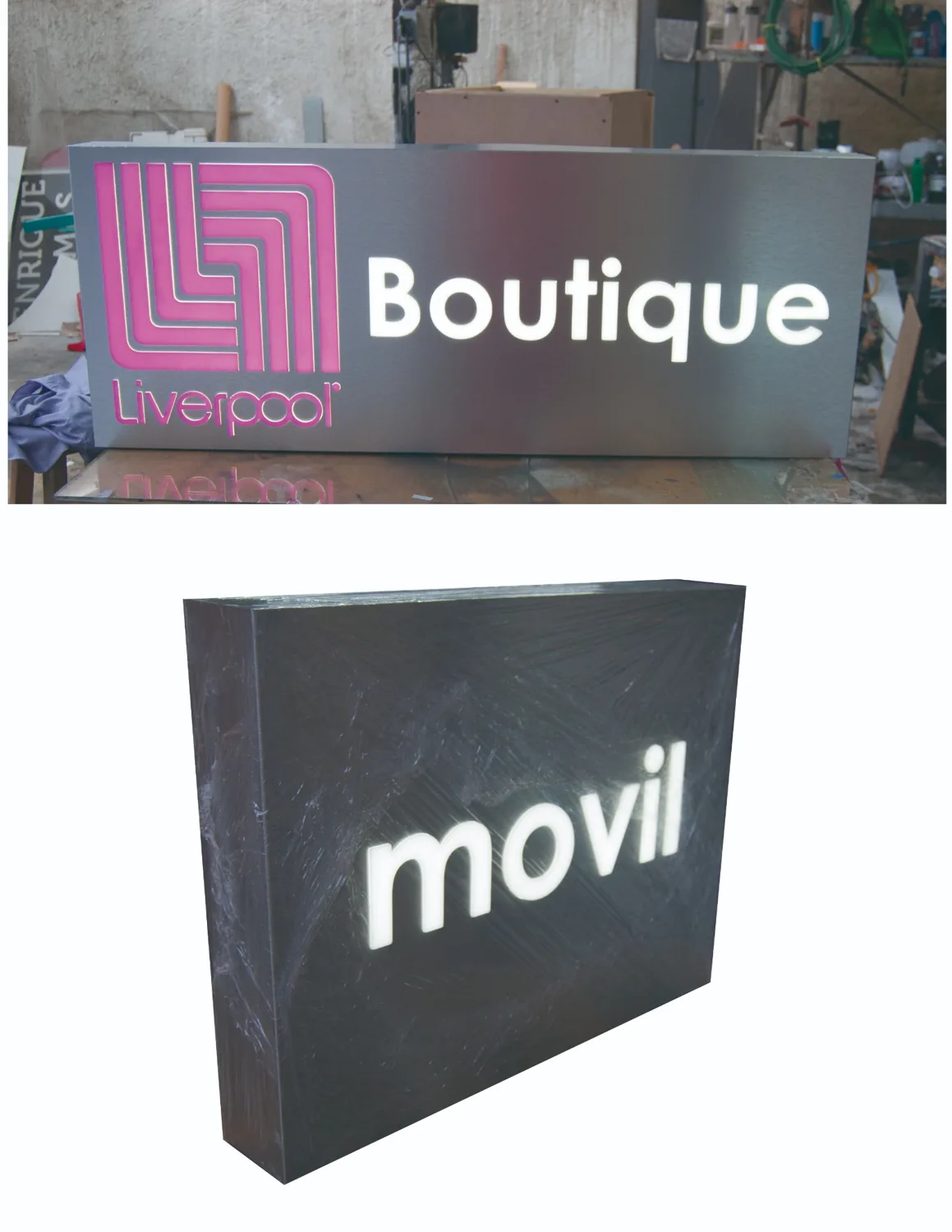 Cajas luminosas personalizadas